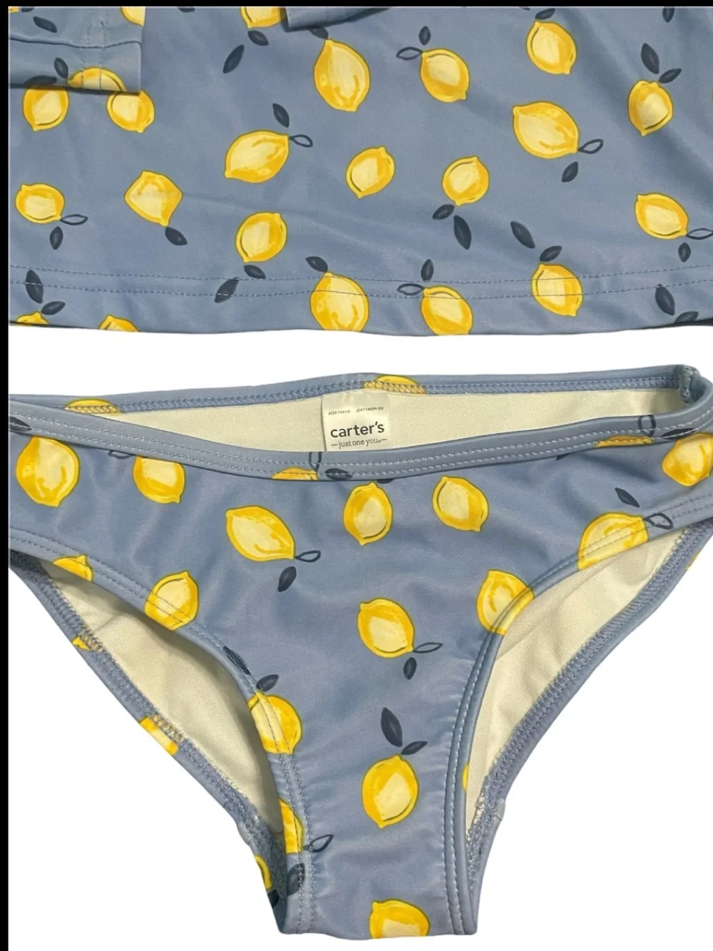 Carter's Blue Lemon Print Rashguard Two-Piece Swim Set